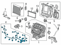 OEM Acura Wire Harness, Air Conditioner Diagram - 32157-TGV-A20