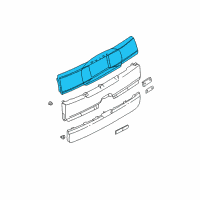 OEM Buick Rendezvous Applique Asm-Lift Gate Center (W/ Rear License Plate Lamp Diagram - 10328304