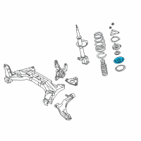 OEM 2000 Nissan Sentra Front Spring Seat Assembly Upper Diagram - 54040-4Z000