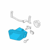 OEM 2000 Infiniti QX4 Housing Assy-Fog Lamp, RH Diagram - 26154-1W300