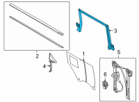 OEM 2021 Ford Bronco RUN - DOOR GLASS Diagram - M2DZ-7825766-A