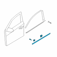 OEM 2016 Hyundai Tucson Garnish Assembly-Front Door Side, LH Diagram - 87721-D3000-CA