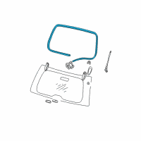 OEM 2004 Jeep Grand Cherokee WEATHERSTRIP-LIFTGATE Glass Diagram - 55363160AD