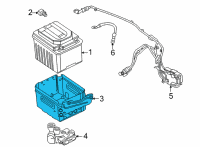 OEM 2022 BMW X6 BATTERY TRAY, 48-V BATTERY Diagram - 61-21-8-780-794