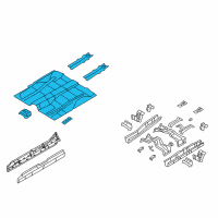 OEM 2014 Lincoln MKX Front Floor Pan Diagram - BT4Z-7811141-A