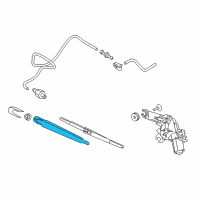 OEM 2016 Hyundai Santa Fe Sport Rear Wiper Arm Assembly Diagram - 98811-2W000