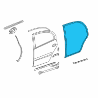 OEM 2001 Cadillac DeVille Surround Weatherstrip Diagram - 25721149