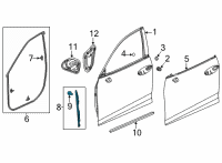 OEM 2022 Acura TLX Seal, Right Front Diagram - 72336-TGV-A01