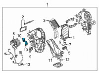 OEM 2021 Chevrolet Tahoe Temperature Door Actuator Diagram - 13547357