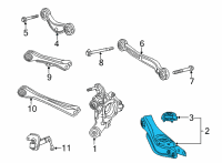 OEM 2022 Acura RDX Arm Complete , Rear B R Diagram - 52350-TJB-A01