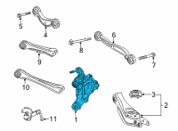 OEM 2022 Acura TLX Knuckle, Right Rear Diagram - 52210-TGY-A01