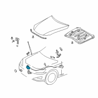 OEM 2014 Lexus IS250 Hood Lock Assembly Diagram - 53510-53061