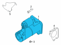 OEM 2020 Nissan Frontier Cover-Starter Motor Diagram - 23300-9BT0A