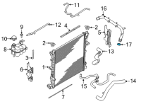 OEM Lincoln Water Pipe O-Ring Diagram - L1MZ-8527-A