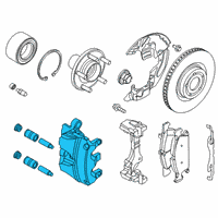 OEM Lincoln Corsair Caliper Diagram - JX6Z-2B120-K