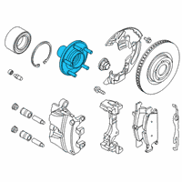 OEM 2021 Ford Escape HUB ASY - WHEEL Diagram - LX6Z-1104-B