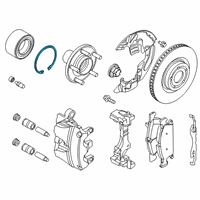 OEM 2013 Ford Escape Wheel Bearing Lock Ring Diagram - CV6Z-7059-A