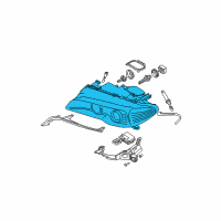 OEM BMW 325Ci Left Headlight Diagram - 63-12-6-935-725