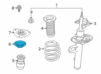 OEM Nissan Rogue Bearing-Strut Mounting Diagram - 54325-6RA0A