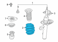 OEM 2021 Nissan Rogue SPRING-FRONT Diagram - 54010-6RR0C