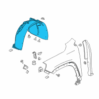 OEM 2021 GMC Terrain Fender Liner Diagram - 23462425