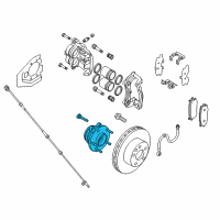OEM 2015 Nissan Pathfinder Hub Assembly Road Wheel Diagram - 40202-3JA1A