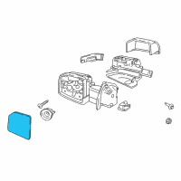 OEM Ford F-150 Mirror Glass Diagram - FL3Z-17K707-B