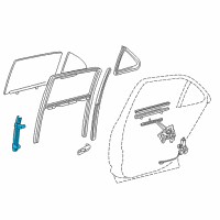 OEM 2001 Lexus LS430 Guide Sub-Assy, Rear Door Window, Front LH Diagram - 67406-50010