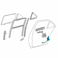 OEM 2002 Lexus LS430 Motor Assy, Power Window Regulator, LH Diagram - 85720-50090