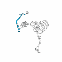 OEM 2020 BMW M850i xDrive Gran Coupe Oil Feed Line, Exhaust Turbocharger Diagram - 11-42-7-934-654