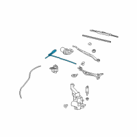 OEM 2009 Cadillac CTS Hose Asm-Windshield Washer Nozzle Diagram - 25815794