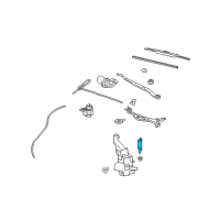 OEM 2008 Cadillac CTS Washer Pump Diagram - 25790704