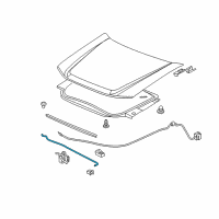 OEM 2006 Chevrolet Trailblazer EXT Rod, Hood Hold Open Diagram - 10393350