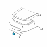 OEM Buick Rainier Latch Asm-Hood Primary Diagram - 15876373