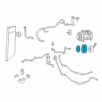 OEM 2010 Chrysler Town & Country PULLY Kit-A/C Compressor Diagram - 68032120AA