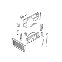 OEM 2004 Dodge Ram 2500 Bracket-Cargo Tie Down Diagram - 55276782AA