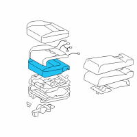 OEM 2007 Lexus LS460 Pad, Rear Seat Cushion, RH Diagram - 71611-50210