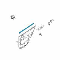 OEM 2004 Hyundai Santa Fe Weatherstrip-Rear Door Belt Inside LH Diagram - 83231-26000