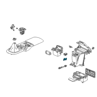 OEM 2000 Honda S2000 Lock Assy., RR. Console *NH167L* (GRAPHITE BLACK) Diagram - 77540-S2A-003ZA