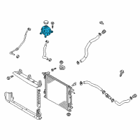 OEM 2019 Hyundai Tucson Radiator Reservoir Assembly Diagram - 25431-D3500