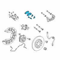 OEM 2020 Jeep Renegade Rear Disc Brake Pad Kit Diagram - 68289634AA