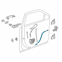 OEM Chevrolet Suburban Lock Cable Diagram - 23140712