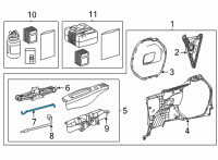 OEM 2022 Toyota Sienna Handle Diagram - 09113-08020