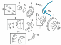 OEM 2010 Mercury Mariner Front Speed Sensor Diagram - 9L8Z-2C204-A