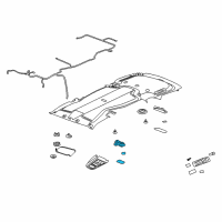 OEM Pontiac Lamp Asm-Dome & Reading *Gray Diagram - 15836227