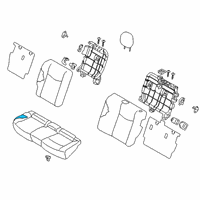 OEM 2020 Nissan Leaf Trim Cushion Rear Diagram - 88320-5SA5B