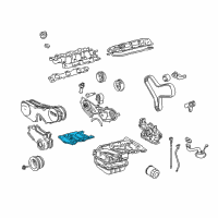 OEM 1995 Toyota Avalon Lower Oil Pan Baffle Plate Diagram - 12121-0A011