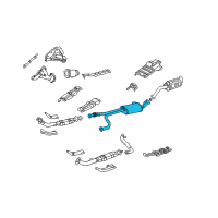 OEM 1997 Nissan Pathfinder Exhaust, Main Muffler Assembly Diagram - 20100-2W600