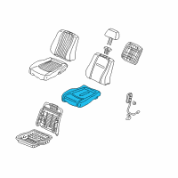 OEM 2000 Honda Accord Pad, L. FR. Seat Cushion (Tachi-S) Diagram - 81537-S87-A62