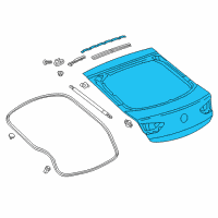 OEM 2018 Buick Regal Sportback Lift Gate Diagram - 39215084